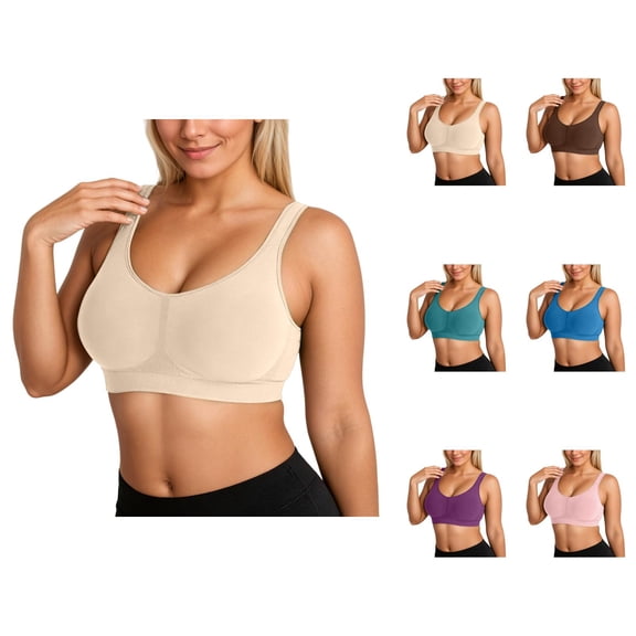Wireless Shaping Bras for Women Comfortable Seamless No Underwire Support Bralettes Tshirt Bra