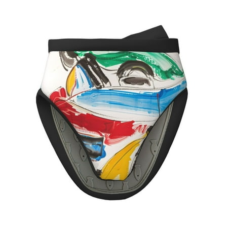 

Matuu Colorful Abstract Bumper Cars for Non-Slip Mini Oven Soft Silicone Mitt 5.9 x5.9