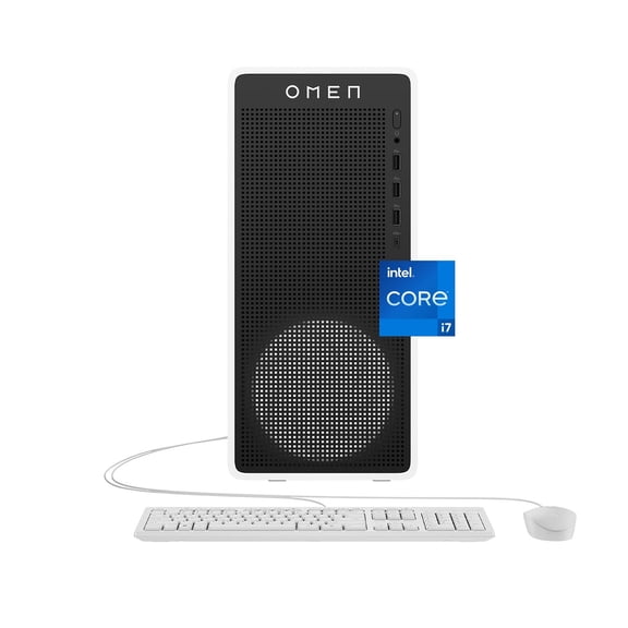 (Open Box) HP TG03-0007c OMEN 16L Gaming Desktop i7-14700F 2.1GHz NVIDIA GeForce RTX 5060 8GB 16GB RAM 1TB SSD Win 11 Home White