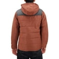 thumbnail image 2 of Men's Heavyweight Water And Wind Resistant Removable Hood Insulated Jacket (Brown, 3XL), 2 of 5