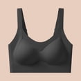 thumbnail image 2 of Jinhomg Women's Everyday Bras, Wireless Wide Strap Seamless Full Coverage Bra for daily, work and T-shirt wear, Pull-On Closure, Solid No Print, Wide Strap Support Black XL, 2 of 6