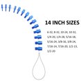 thumbnail image 2 of Graflsoa Aluminum Alloy Thread Gauge Set for Nuts and Bolts - 14 Inch & 12 Metric Sizes, Loop Design, 26 External/Internal Threads, Compact Cardboard Packaging, 2 of 6