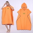 thumbnail image 1 of Traje de cambio de poncho de surf, toalla de cambio de traje de neopreno de microfibra de secado rápido para adultos, cuerda liviana con capucha para surfear en la playa, , naranja Cola Cambio de traje de neopreno, 1 of 8
