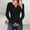 Black, variant on Womens Lightweight Sweaters Long Sleeve Notch Neck Ribbed Knit Pullover Tops Casual Basic Jumpers Fall Clothes Winter Layering Gold XL