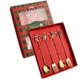 thumbnail image 1 of Christmas Tableware Set Stainless Steel Spoon Gift Set Dessert Spoon Fork Coffee Spoon Christmas Pendant Spoon Tableware Set Gift, 1 of 8
