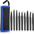 thumbnail image 1 of Tweezers Set - Tweezers - Model Kit - Anti-Static Tweezers - Small Kit For Electronics Repair, Jewelry Making, Industry (Black), 1 of 5