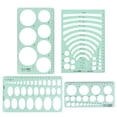 thumbnail image 1 of CIMAXIC 4pcs Measuring Template Stencil Geometric Stencils Multiple Shapes Drawing Tools,9.84"X5.67"X0.04", 1 of 4