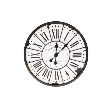 UPC 807472360591 product image for Woven Paths Turn of The Century Style Metal and Wood Wall Clock | upcitemdb.com