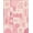 Pink, Pattern 3, variant on Design&I 8'x10' Washable Area Rug Sleek Flatweave Pet Friendly Pink Cream Whimsical Floral and Abstract Shapes Elegant Blend of Playful Botanicals for King Size Bedroom, Under Bed