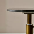 thumbnail image 6 of WHGBJA Small Round Metal Brass Height-Adjustable Side Table, Accent, End, Pedestal, Martini, Cocktail and Drink Table for Living Room and Small Spaces,Faux Marble Top Style Decor,Black, 6 of 8
