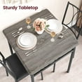 thumbnail image 7 of Dining Table Set for 2, Wooden Kitchen Table and Pu Cushion Chair Sets for Small Space, Grey, 7 of 7