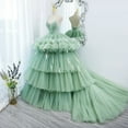 thumbnail image 3 of Women's Niche High End Green Evening Dress, 3 of 5