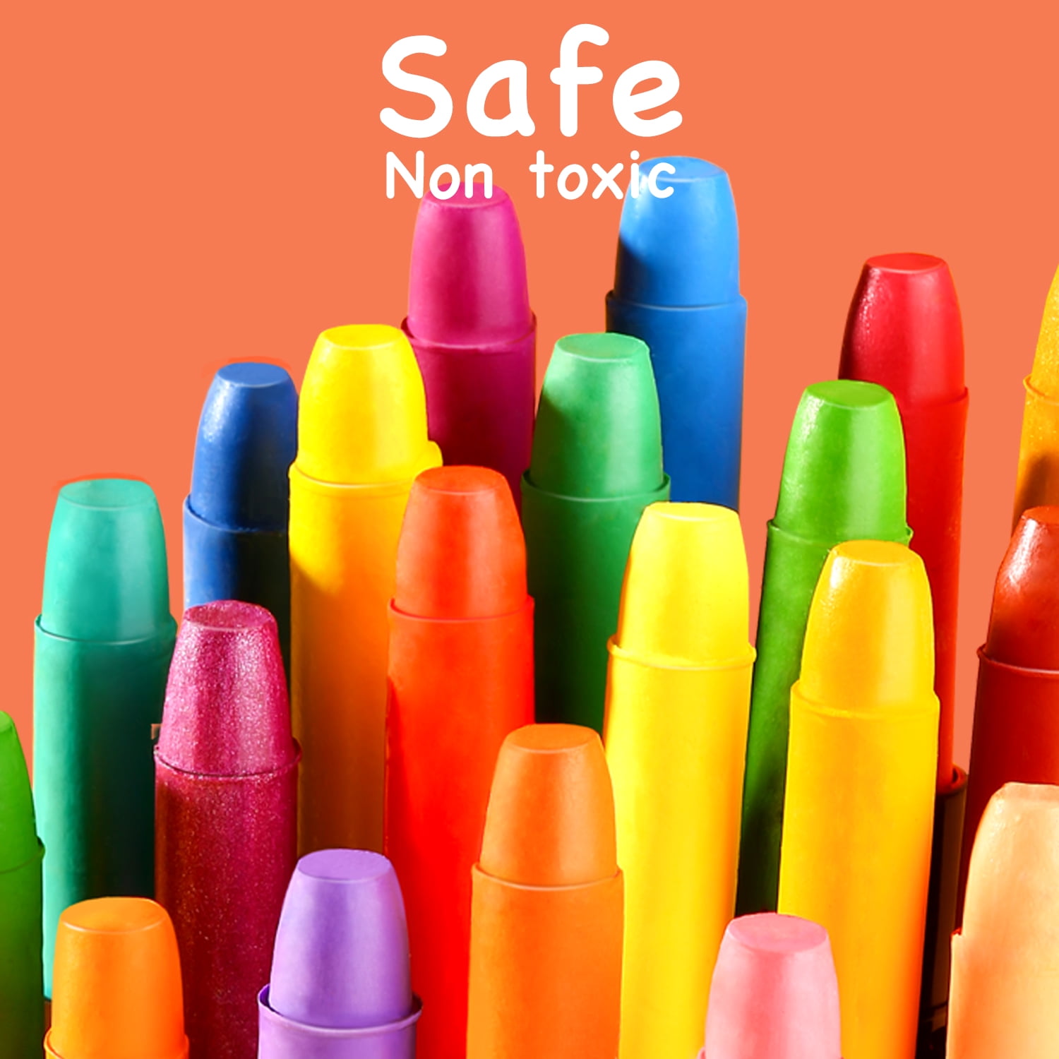 Jar Melo 12 crayones lavables y sedosos para niños, crayones de  bebé, 24 crayones jumbo, fáciles de sostener, no tóxicos : Juguetes y Juegos