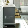 thumbnail image 5 of Eviva Elite Stamford 60" Gray Solid Wood Bathroom Vanity Set with Double OG White Carrara Marble Top & White Undermount Porcelain Sinks, 5 of 7