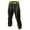 Green-Black, variant on Men's Compression Quick Dry Tights Capri Pants Running Yoga Leggings