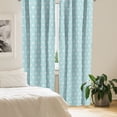 thumbnail image 2 of Ambesonne Pale Blue Curtains, Inner Polka Dots, Pair of 28"x95", Sky Blue White and Black, 2 of 5