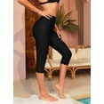 thumbnail image 4 of Charmo Capris Swimming Pants for Womens Wider Waisted Leggings Sport Rash Guard Surf Pants, 4 of 6
