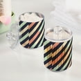 thumbnail image 2 of Yayeee 2 Pack Qtip Holder Bathroom Cotton Swab Canister with Lid Clear Dispenser Set, Isometric Green, 2 of 6