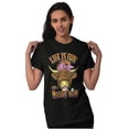 thumbnail image 4 of Cute Life Is Fun With a Messy Bun Short Sleeve Women's Graphic Tee Brisco Brands S, 4 of 5