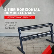 Body-Solid GDR60 2 Tier Horizontal Dumbbell Weight Rack
