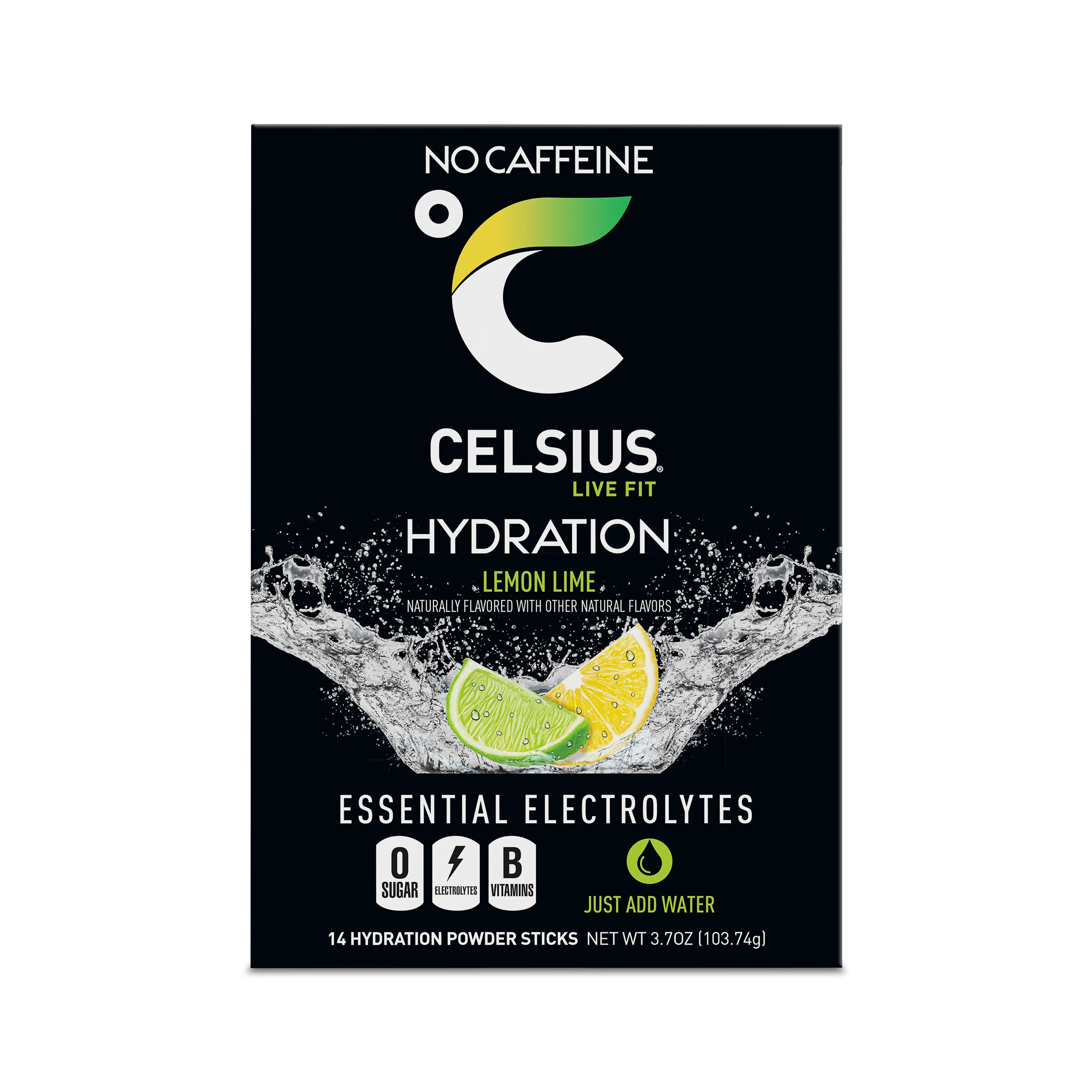 CELSIUS HYDRATION™ Lemon Lime Flavor, Essential Electrolyte Hydration Packets (Pack of 14)