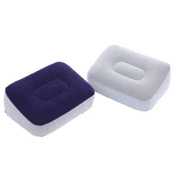 KAKOWELY 2 Pcs Coussin Repose-Pieds Gonflable Portable de Voyage Repose-Pieds Tabouret Pratique Coussin Relax pour Hommes Femmes,14.96"X11.42"X1.97 Pouces