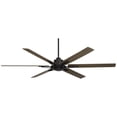 thumbnail image 2 of 72" Casa Vieja Expedition Industrial Rustic Indoor Outdoor Ceiling Fan LED Light Remote Matte Black Weathered Oak Damp Rated Patio, 2 of 9