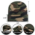 thumbnail image 2 of TOPTIE Camo Knit Beanie Hat Uniesx Winter Knitted Thermal Skull Hats for Men & Women-YELLOWCAMO, 2 of 8