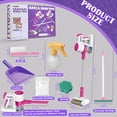 thumbnail image 2 of Leimiao Kids Cleaning Toy Set with Cordless Vacuum，Real Suction & Sound Effects for Pretend Play, Toys for 3+ Girls（pink）, 2 of 7