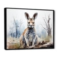 thumbnail image 2 of Designart "Minimalist Kangaroo In Focus" Animals Kangaroo Floater Framed Wall Art Prints, 2 of 5