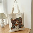 thumbnail image 5 of 1pc Cute Halloween Ghost Print Tote Bag Women's Bags Spring Summer Canvas Shoulder Bag Shopping Bags, 5 of 7