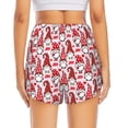 thumbnail image 2 of Lsque Christmas Gnome Printed Women's Running Shorts with Liner Pockets,Elastic Quick Dry Workout Athletic Gym Yoga Shorts,Womens High Waist Shorts-Small, 2 of 9