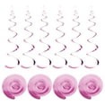 thumbnail image 1 of 18uds Claro Rosa Fiesta Colgante Doble Tira Colgante Decoraciones Plástico Techo Serpentinas Fiesta Decoraciones para Cumpleaños Fiesta con Colgar Etiqueta Cuerda, Gancho, 1 of 7
