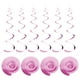 thumbnail image 1 of 30uds Claro Rosa Fiesta Colgante Doble Tira Colgante Decoraciones Plástico Techo Serpentinas Fiesta Decoraciones para Cumpleaños Fiesta con Colgar Etiqueta Cuerda, Gancho, 1 of 7