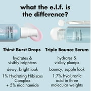 e.l.f. SKIN Holy Hydration! Thirst Burst Drops, Brightening & Hydrating Gel Serum, 1% Hydrating Hibiscus Complex + 5% Niacinamide, 1 fl oz