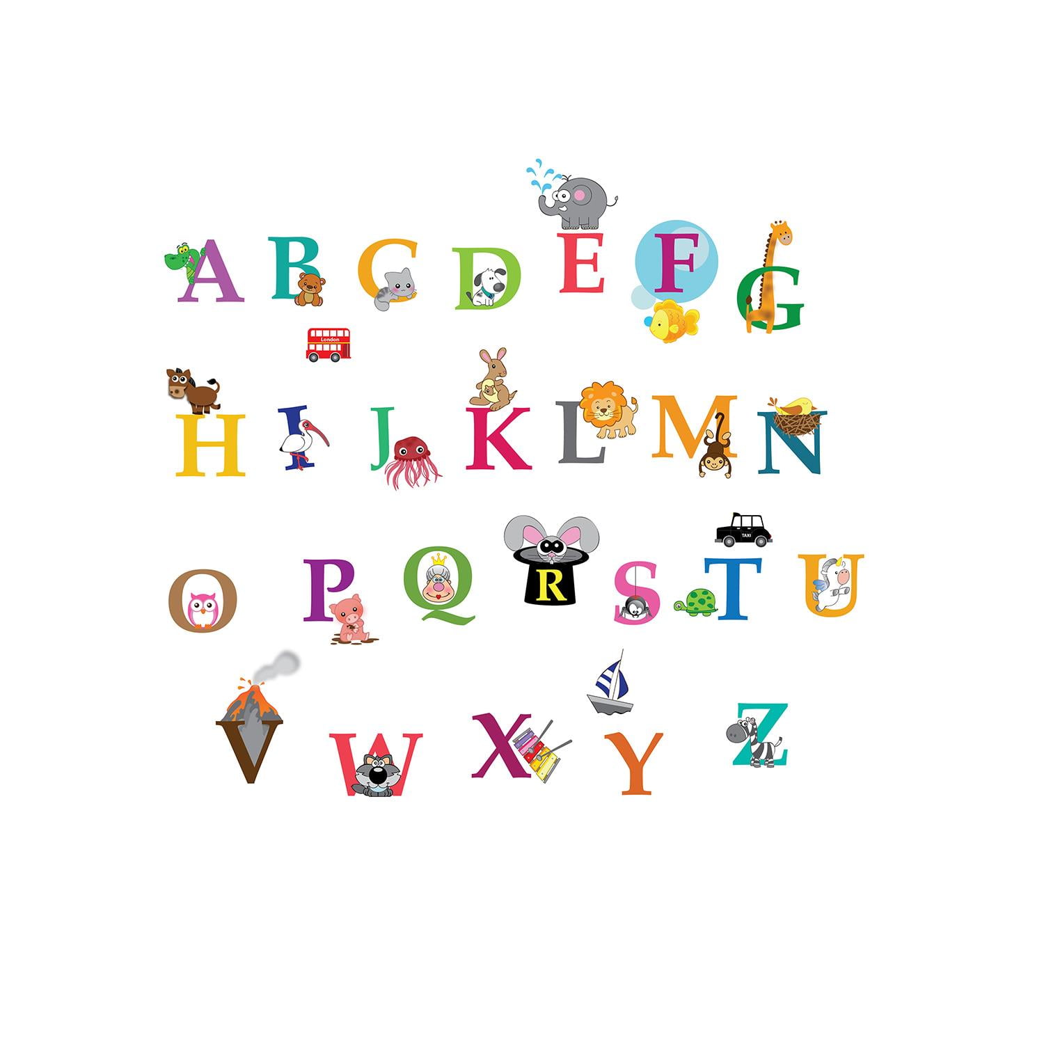 Walplus Alphabet Peel and Stick Wall Decals 23.63" x 21.26"