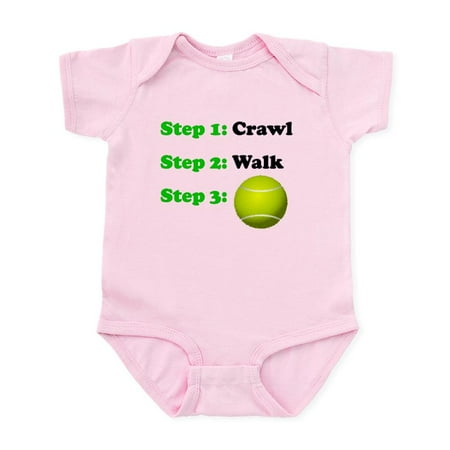 

CafePress - Crawl Walk Tennis Body Suit - Baby Light Bodysuit Size Newborn - 24 Months