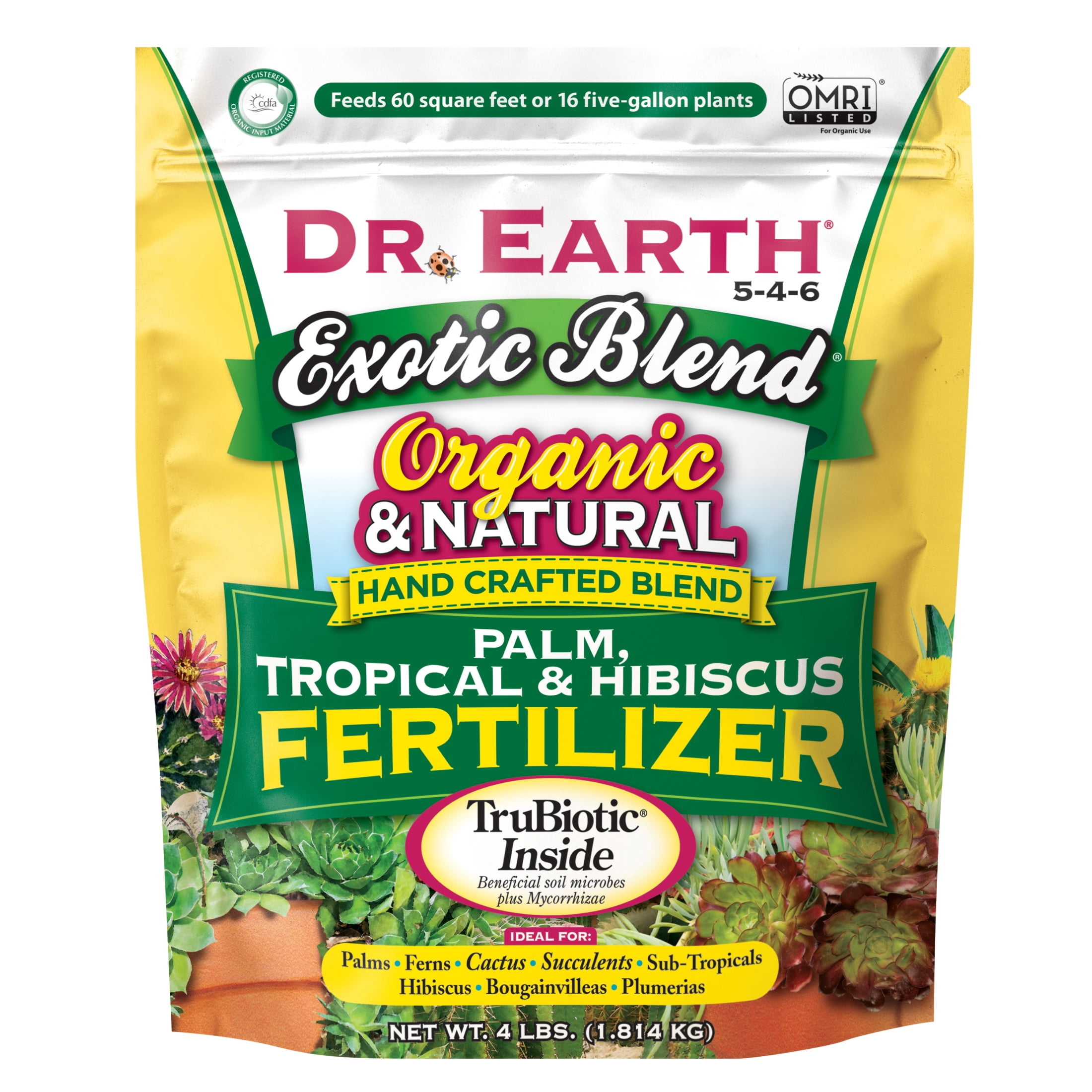 Dr. Earth Exotic Blend Palm & Tropical Fertilizer 6-4-6 4lb