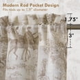 thumbnail image 4 of DriftAway Kitchen Curtains Toile Tier Linen Short Curtains Cafe 36 Inch Length for Living Room Bathroom Farmhouse French Country Vintage Printed Pattern Rod Pocket 2 Panels Beige, 4 of 8
