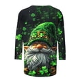 thumbnail image 5 of T-Shirt à Col Rond Imprimé de la Saint-Patrick pour Femmes, Manches Trois Quarts 3/4, Coupe Ample, 5 of 5