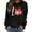 Black, variant on My Order Fashion Valentine Heart Print Long Sleeve Round Neck T-Shirt for Women's Everyday Wear Dates My Items
