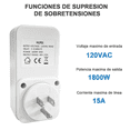 thumbnail image 2 of Protector Voltaje  Bloosom Refrigerador Lavadora Electrodomésticos Blanco, 2 of 4