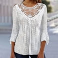 thumbnail image 4 of Blouses for women dressy casual Lace Soft Clothing XL White womens blouses, 4 of 4