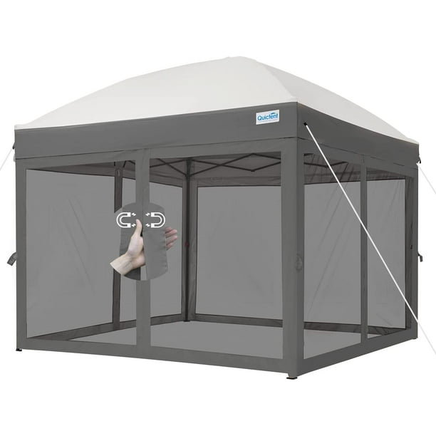 Quictent 8'x8' Pop up Canopy Tent with Netting, One Person Instant