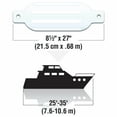 thumbnail image 2 of Seachoice White Inflatable 8.5" x 27" Twin Eye Ribbed Boat Fender, 2 of 2