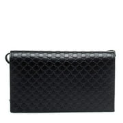 Gucci Womens GG Logo Black Wallet Crossbody Handbag 466507