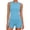 Blue, variant on Womens Two-Piece Workout Set Sleeveless Tank Top And High Waist Biker Shorts Form Fitting Yoga Outfits