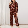thumbnail image 2 of Sikiie fall Maple leaf Pajamas for Women Set, Womens Pajama Sets, Lounge Sets for Women, 2pjs for Women-Small, 2 of 7