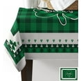 thumbnail image 3 of St.Patrick''s Day Tablecloth Rectangle/Oval 60x120in Lucky Shamrocks Black and Green Buffalo Plaid Tablecloths Waterproof Table Cloth for Kitchen Indoor Outdoor Table Cover for Dining/Party Decoration, 3 of 6