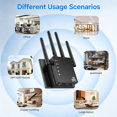 thumbnail image 5 of GJX Wifi Extender Signal Booster for Home,Long Range Up to 12880 Sq Ft and 105 Devices,Wifi Repeater with Ethernet Port, 5 of 7